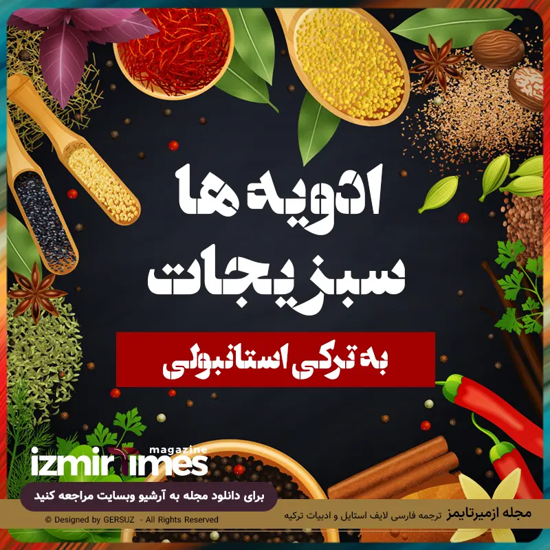 اسامی ادویه ها و سبزیجات به ترکی استانبولی